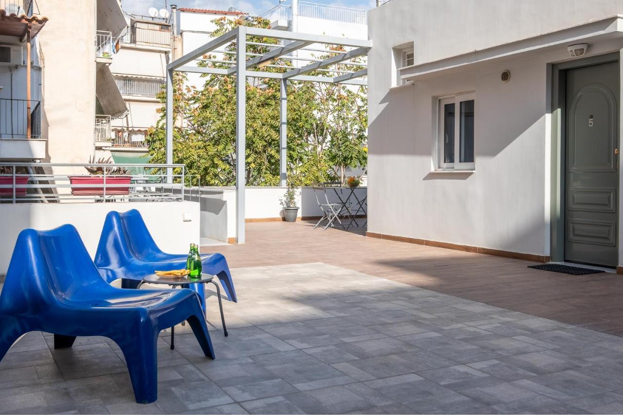 Central5 Boutique Apartments With Common Garden Next To Metro Athena Bagian luar foto